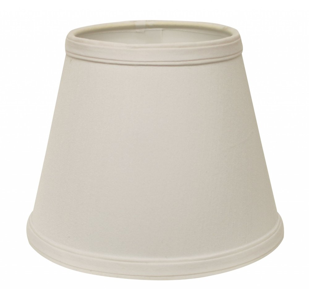 A white empire lamp shade made of fabric with a no slub finish, shown against a white background.
