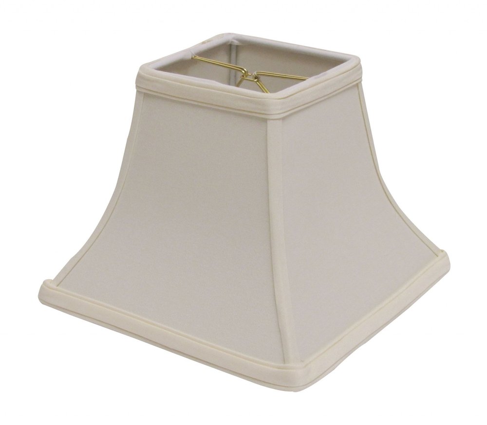 Ivory No Slub Innsbruck Square Lamp Shade on a white background
