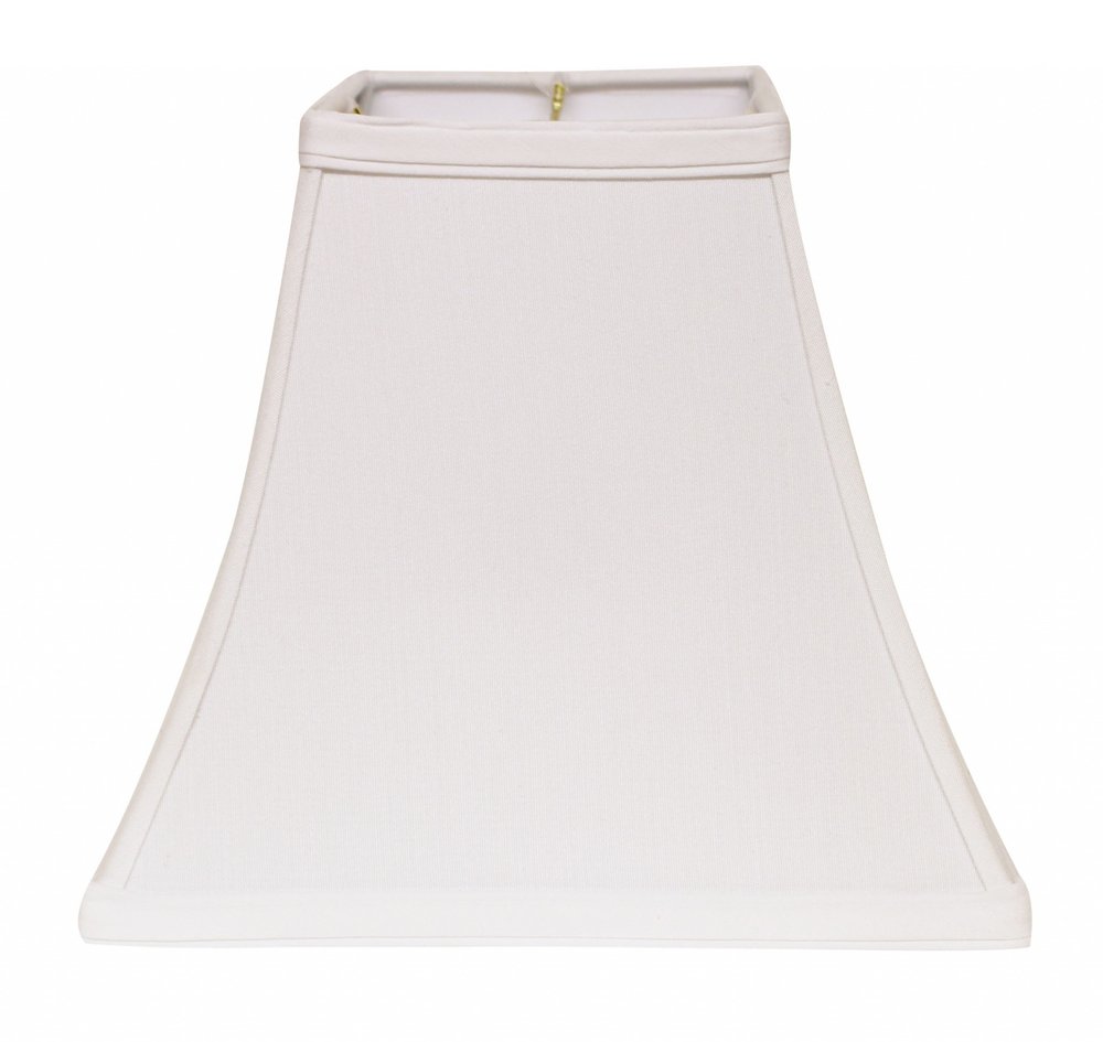 White No Slub Innsbruck Square Lamp Shade on a white background