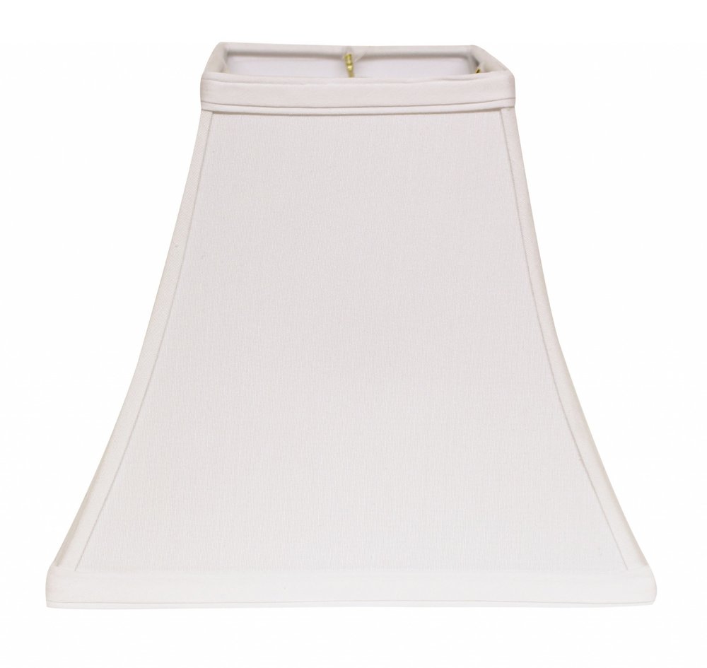 White No Slub Innsbruck Square Lamp Shade on a white background