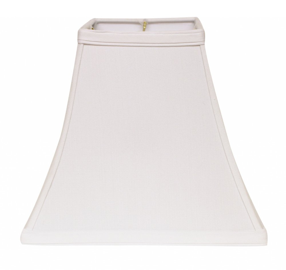 White No Slub Innsbruck Square Lamp Shade on a white background