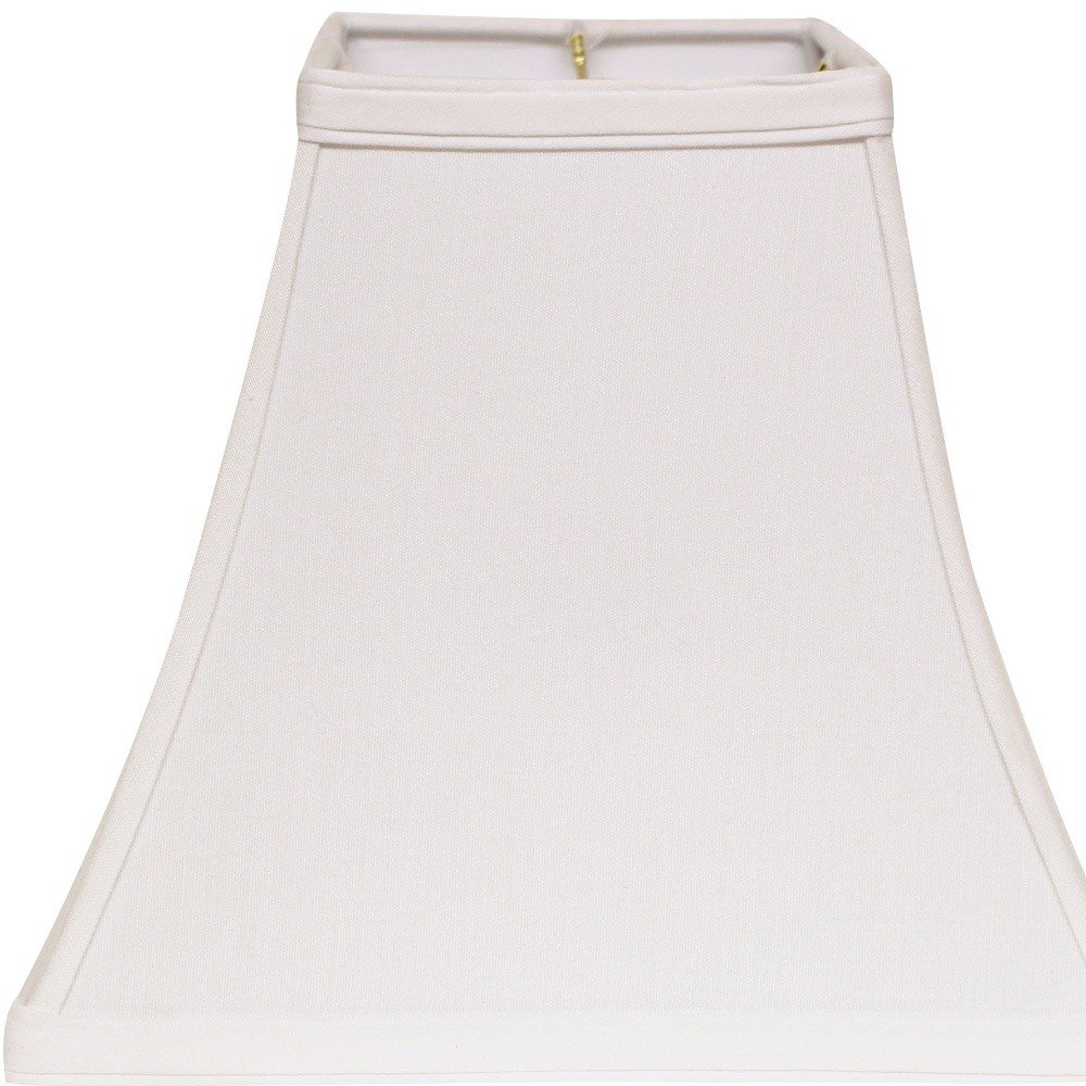 White No Slub Innsbruck Square Lamp Shade on a white background