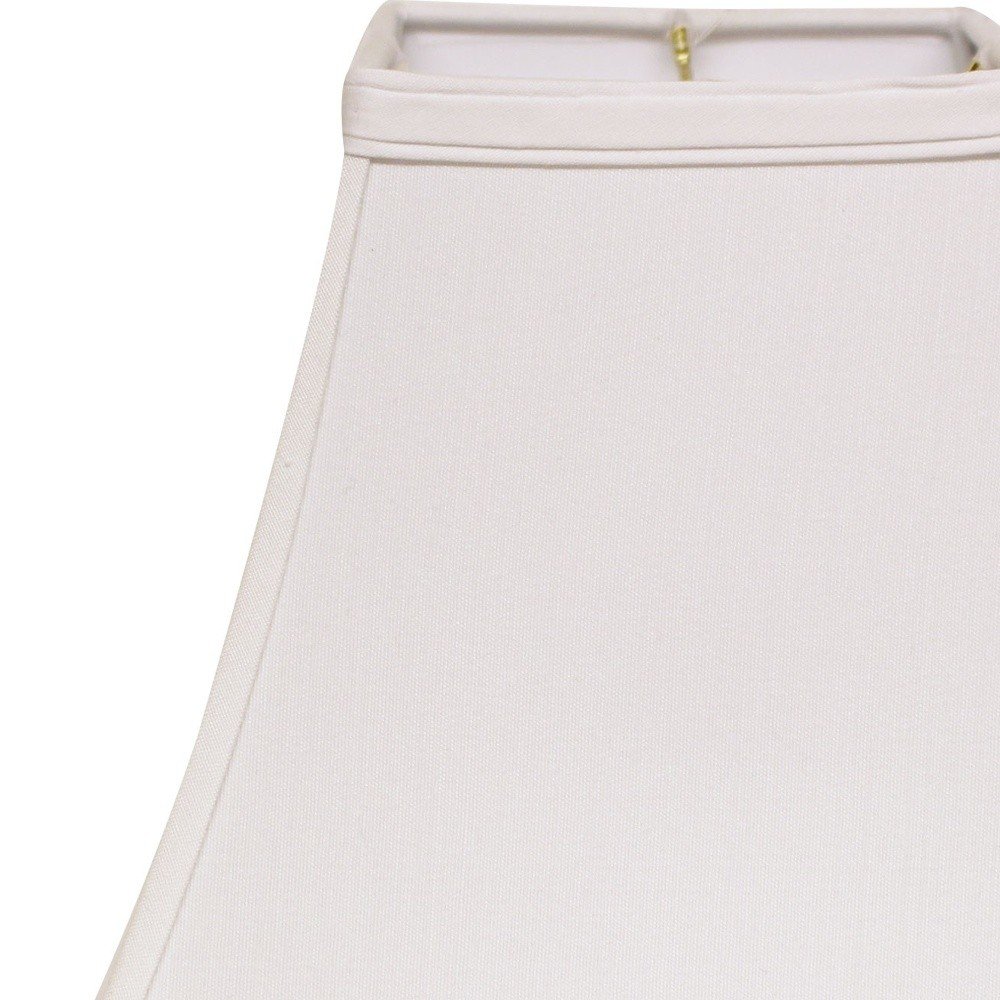 White No Slub Innsbruck Square Lamp Shade on a white background