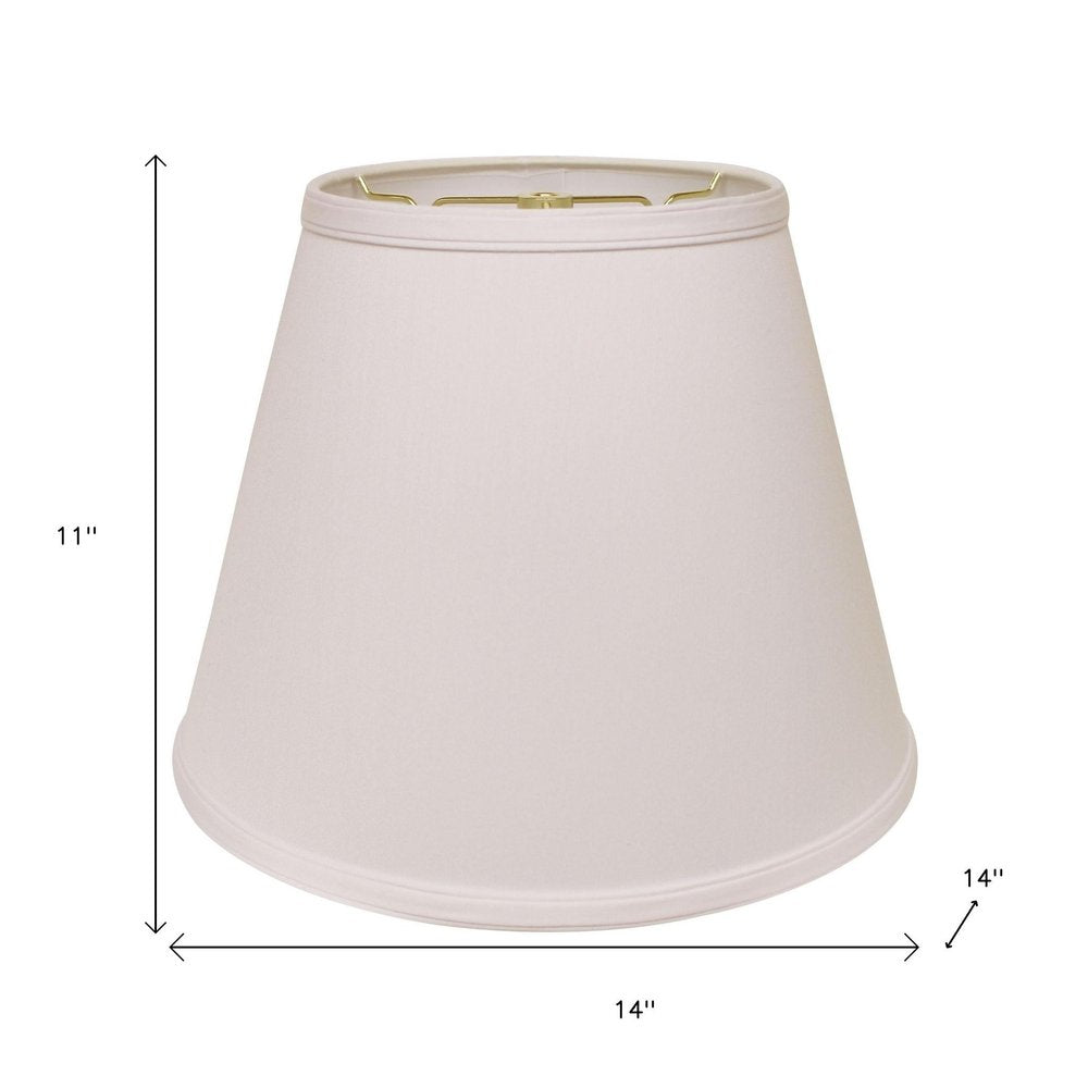 White No Slub Innsbruck Empire Lamp Shade - 11.00" H x 14.00" W x 14.00" D
