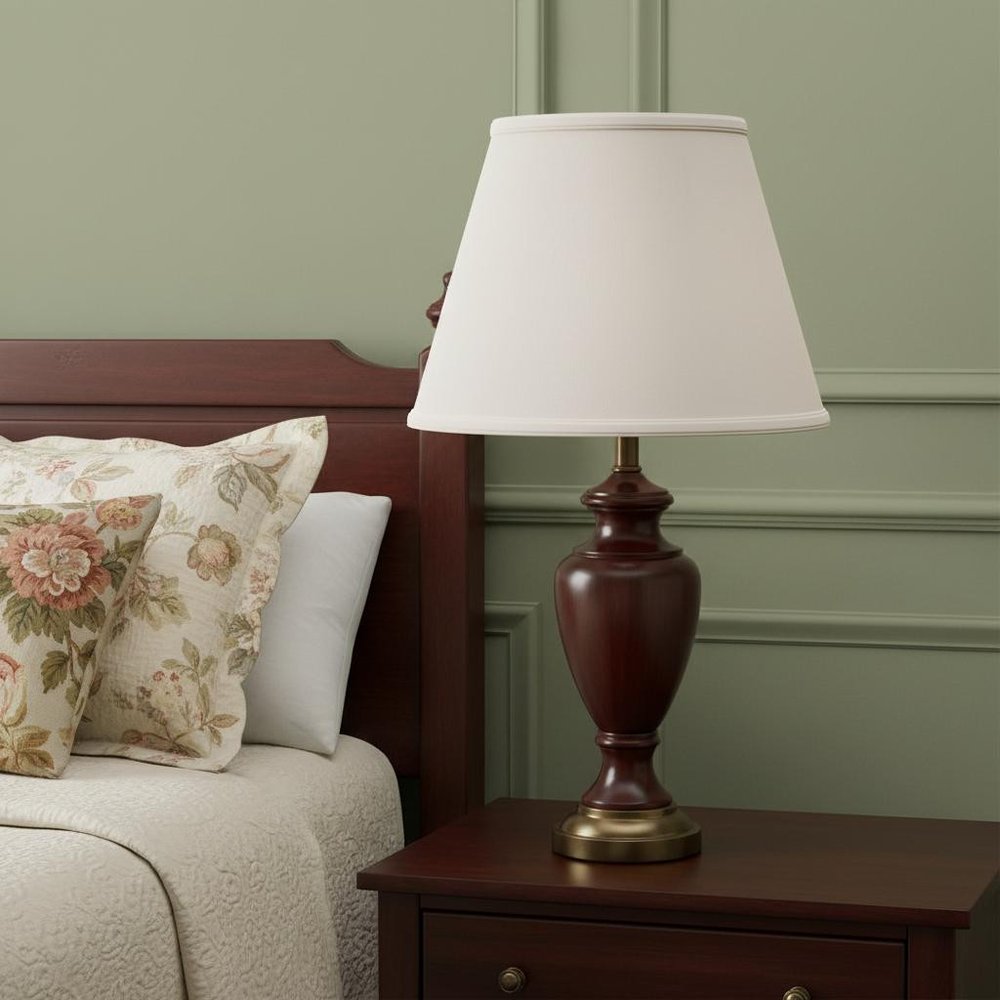 White No Slub Innsbruck Empire Lamp Shade - 11.00" H x 14.00" W x 14.00" D