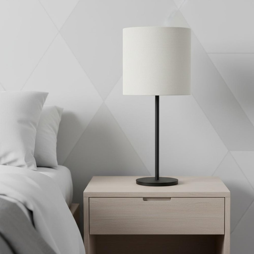 Snow Linen Drum Lamp Shade
