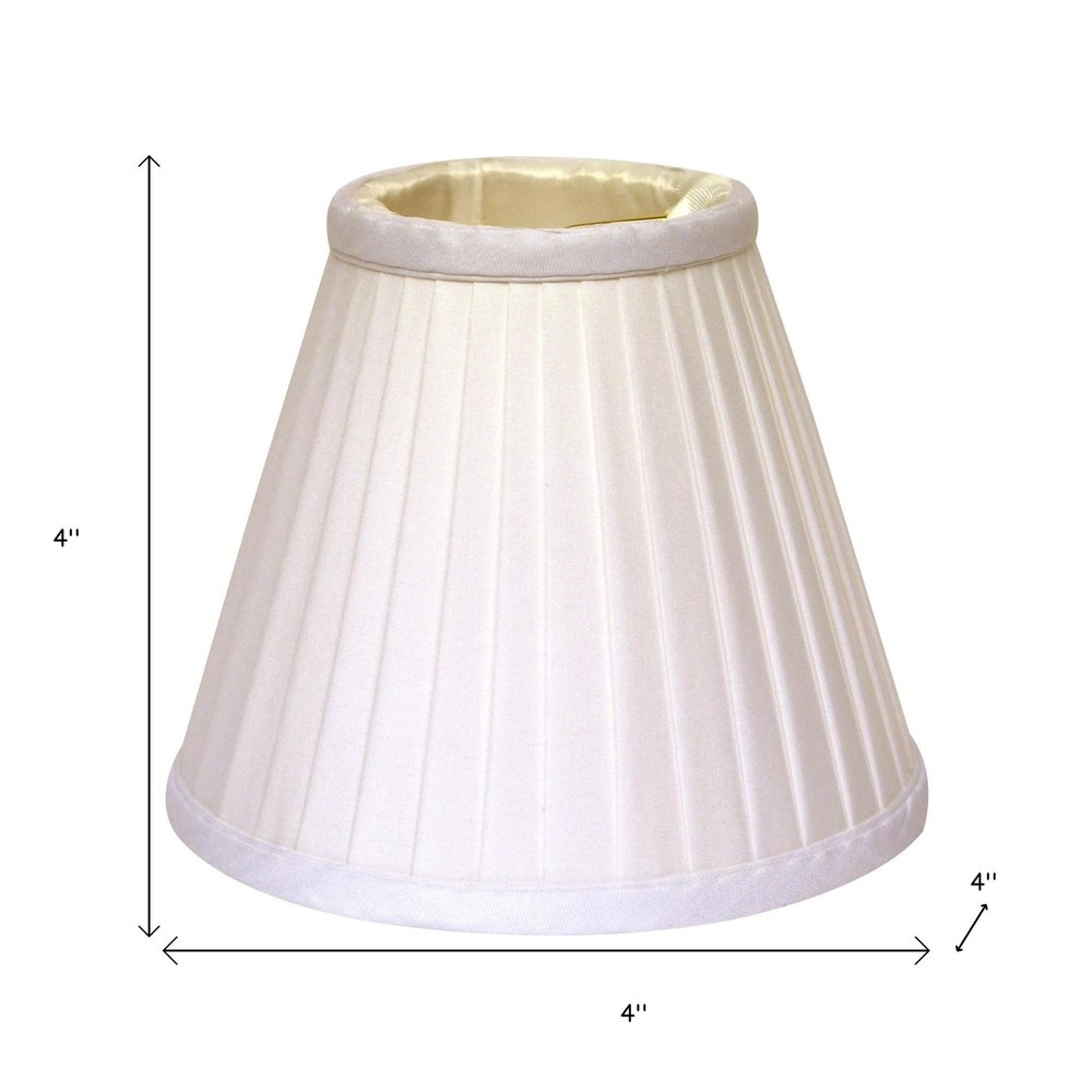White Silk Empire Lamp Shade on a white background