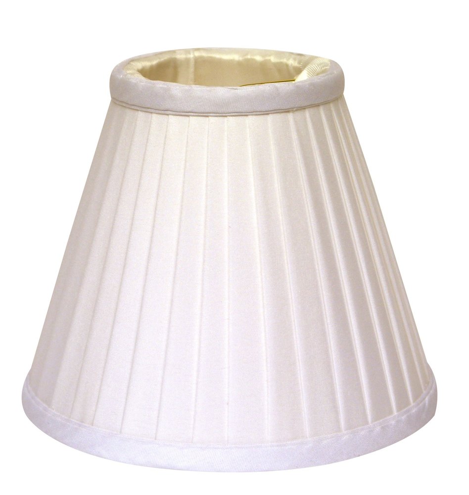White Silk Empire Lamp Shade on a white background