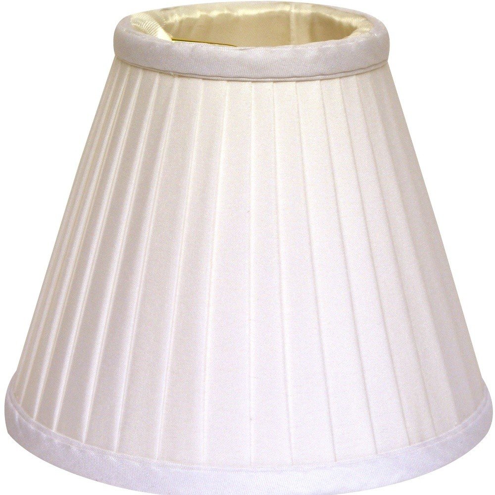 White Silk Empire Lamp Shade on a white background