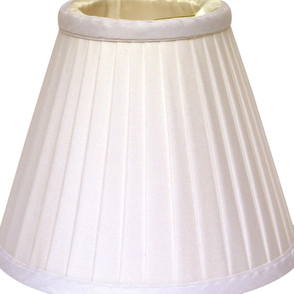 White Silk Empire Lamp Shade on a white background