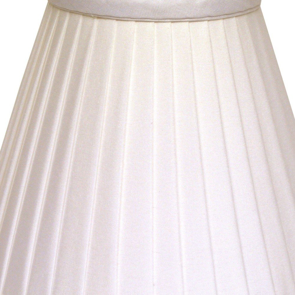 White Silk Empire Lamp Shade on a white background