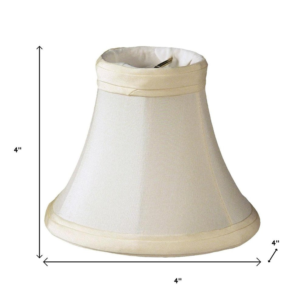 Slate Gray Shantung Silk Bell Lamp Shade on a white background