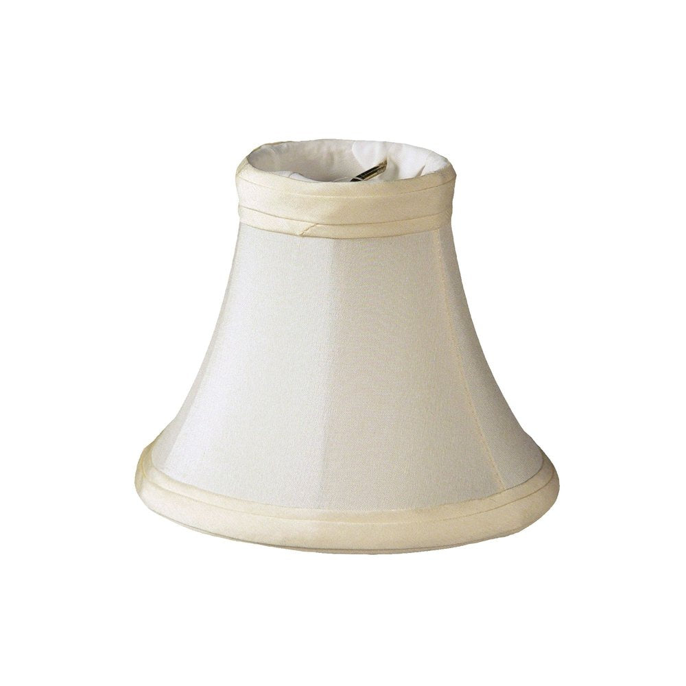 Slate Gray Shantung Silk Bell Lamp Shade on a white background