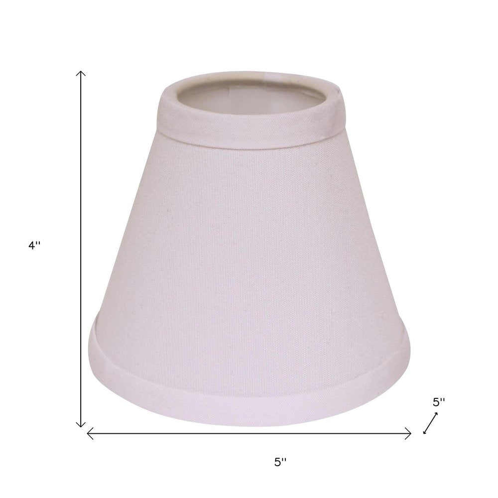 White No Slub Innsbruck Empire Lamp Shade - 4.00" H x 5.00" W x 5.00" D on a white background