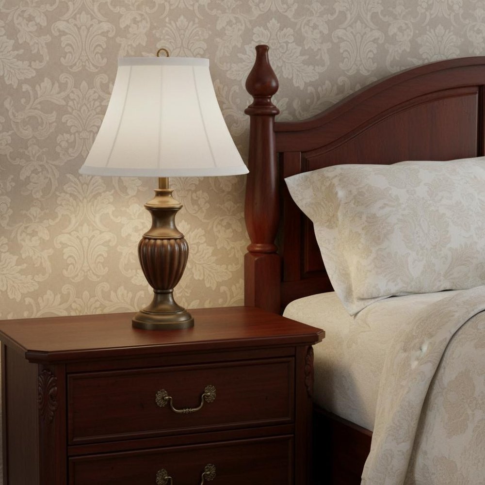 White No Slub Innsbruck Empire Lamp Shade - 4.00" H x 5.00" W x 5.00" D in a home interior