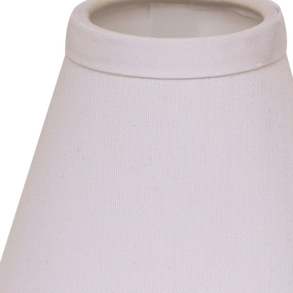 White No Slub Innsbruck Empire Lamp Shade - 4.00" H x 5.00" W x 5.00" D close-up detail
