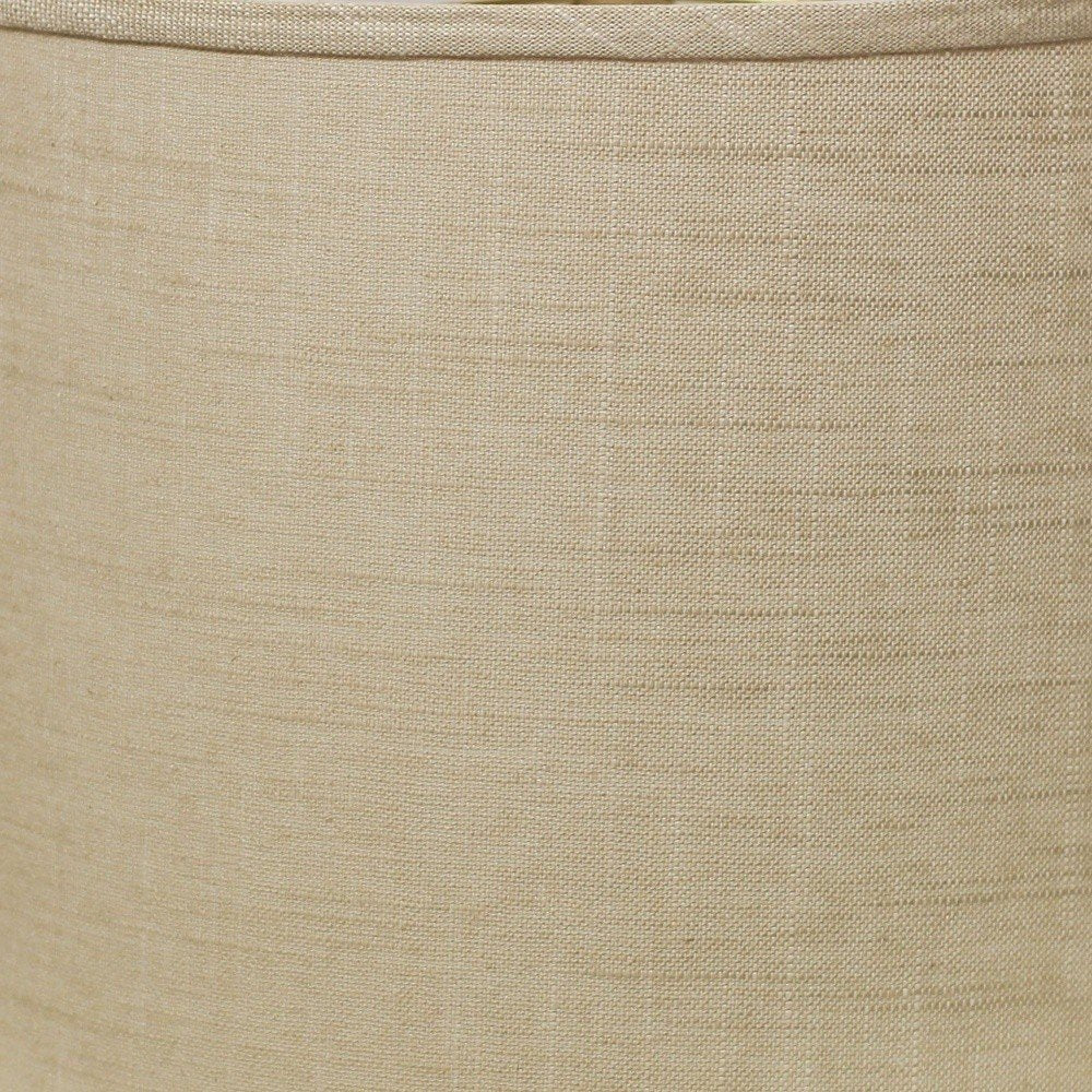 Light Yellow Linen Drum Lamp Shade close-up detail
