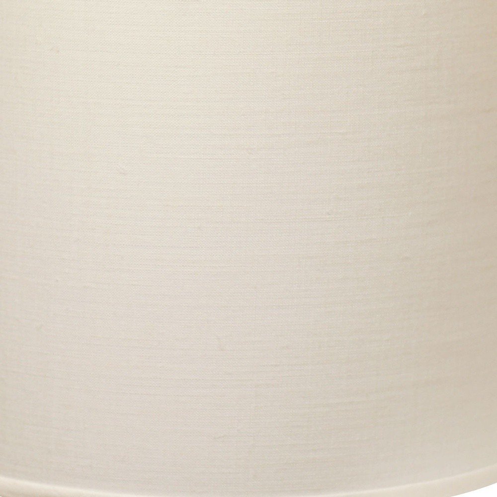 White Linen Drum Lamp Shade close-up detail