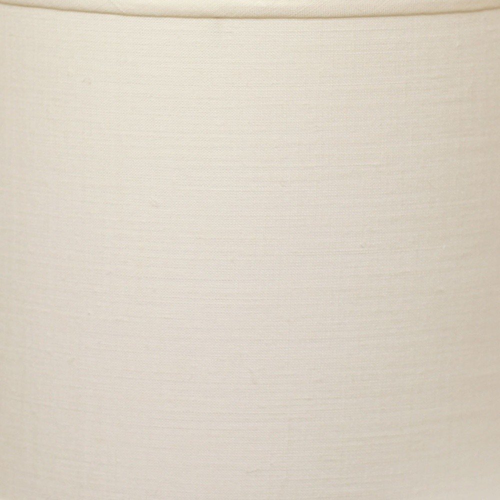 White Linen Drum Lamp Shade close-up detail