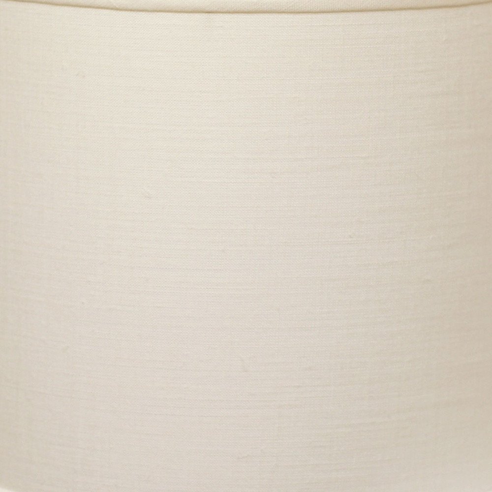 White Linen Drum Lamp Shade close-up detail