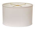 White No Slub Innsbruck Oval Lamp Shade on a white background