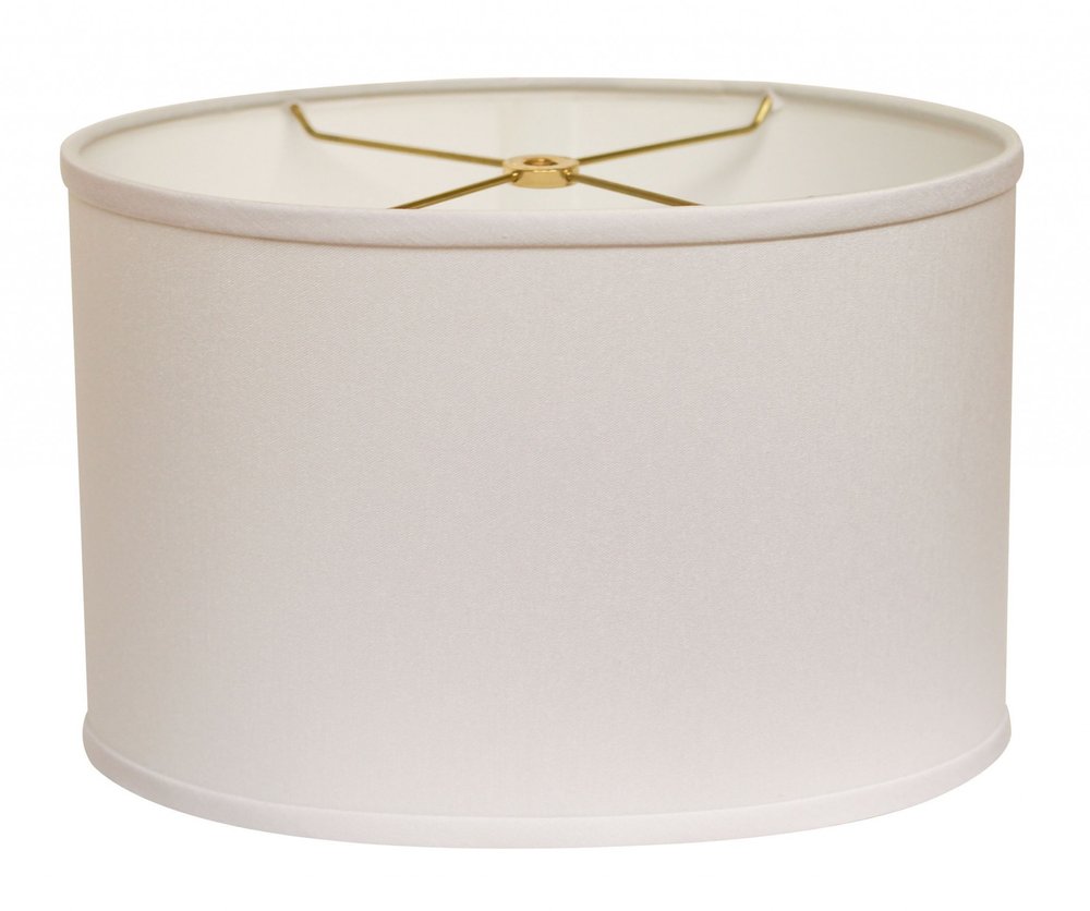 White No Slub Innsbruck Oval Lamp Shade on a white background
