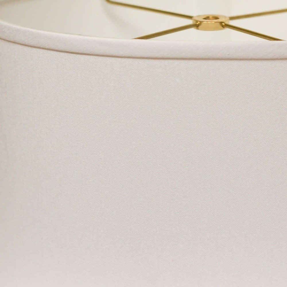 White No Slub Innsbruck Oval Lamp Shade on a white background