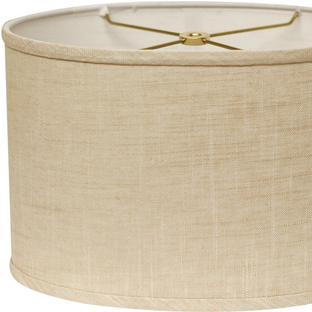 Light Yellow Linen Oval Lamp Shade close-up detail
