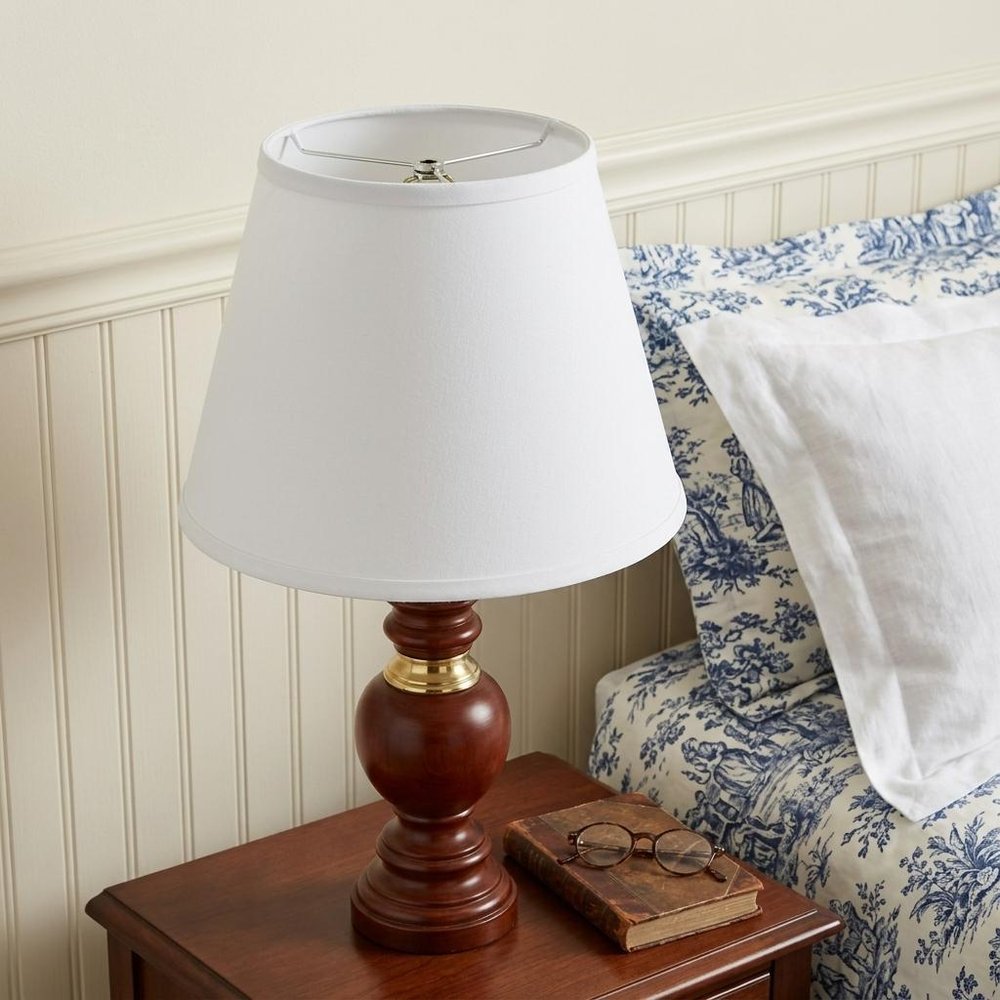 White No Slub Innsbruck Empire Lamp Shade in a home interior