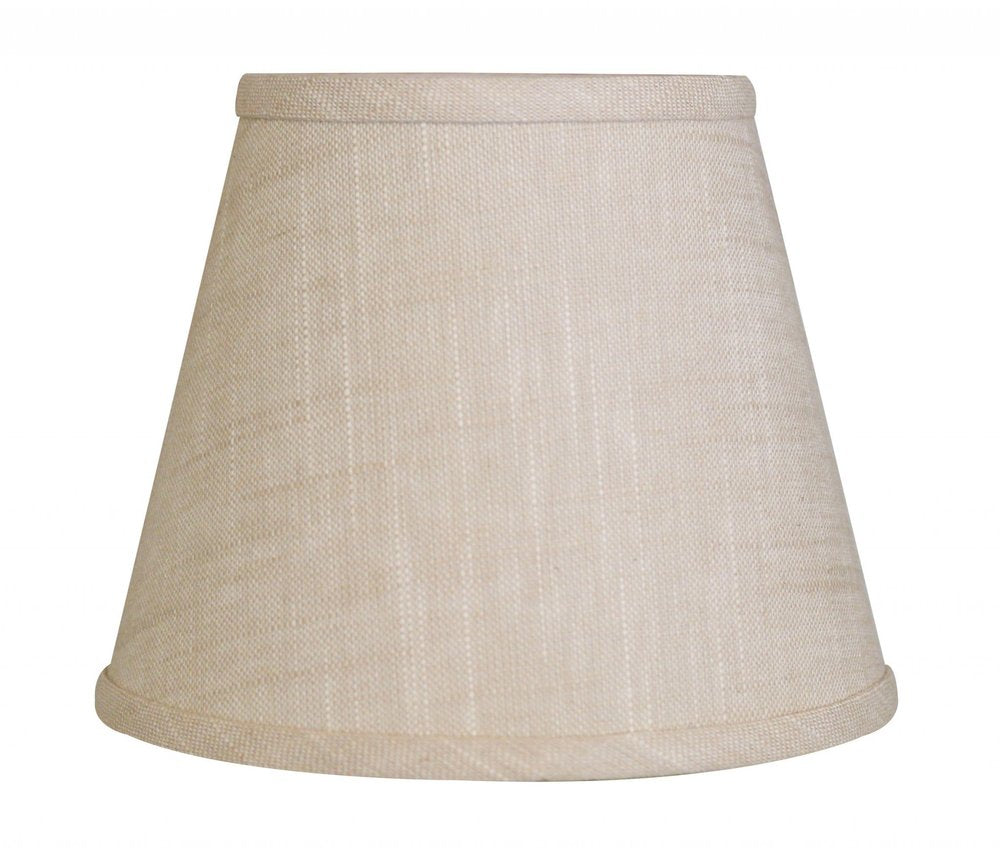 Light Yellow Linen Empire Lamp Shade on a white background