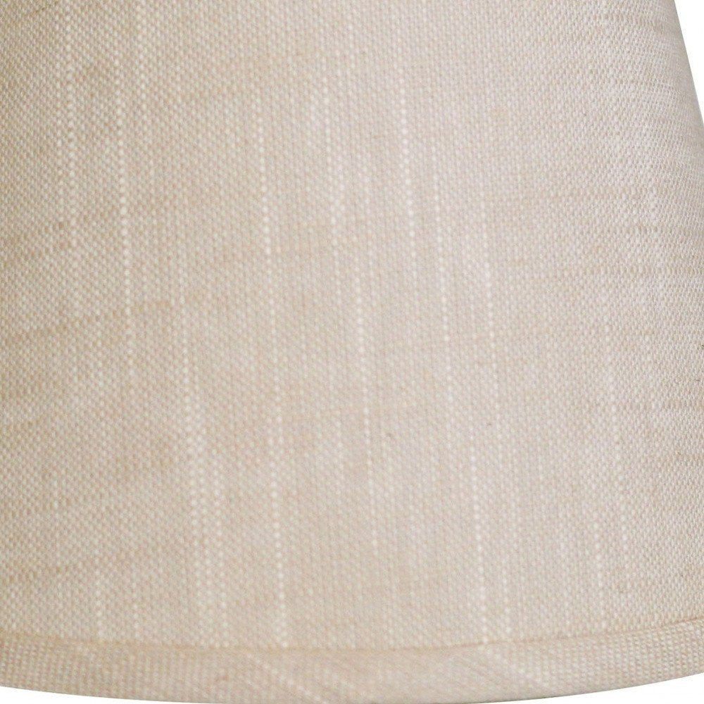 Light Yellow Linen Empire Lamp Shade close-up detail