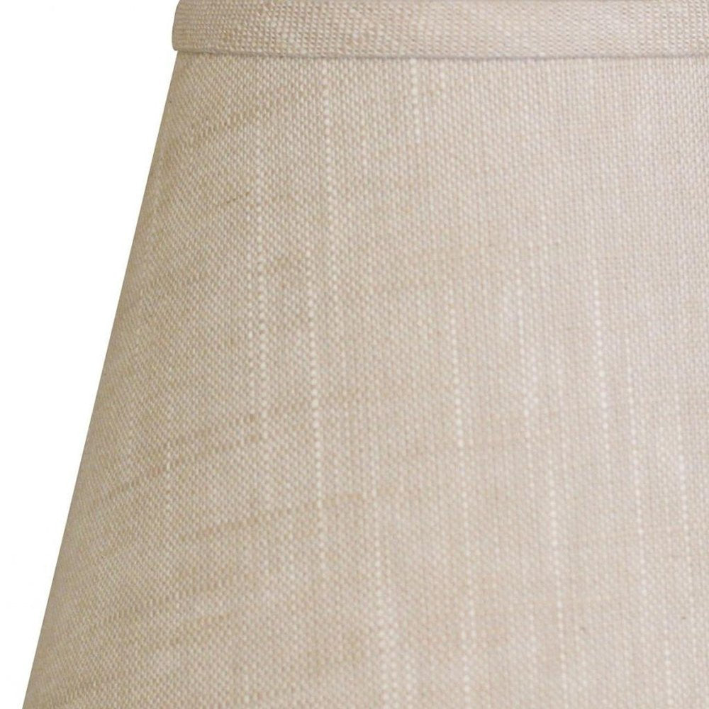 Light Yellow Linen Empire Lamp Shade close-up detail