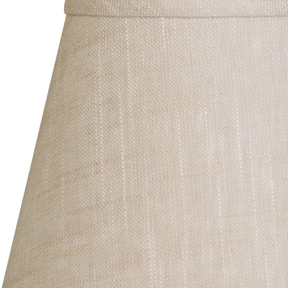 Light Yellow Linen Empire Lamp Shade close-up detail