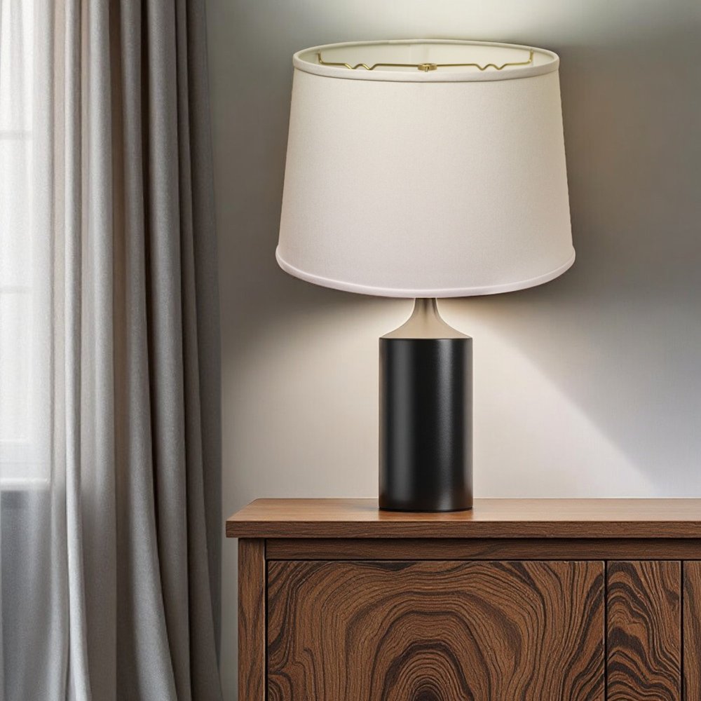 White No Slub Innsbruck Empire Lamp Shade - 11.00" H x 16.00" W x 16.00" D in a home interior