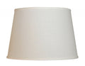 White Linen Empire Lamp Shade on a white background