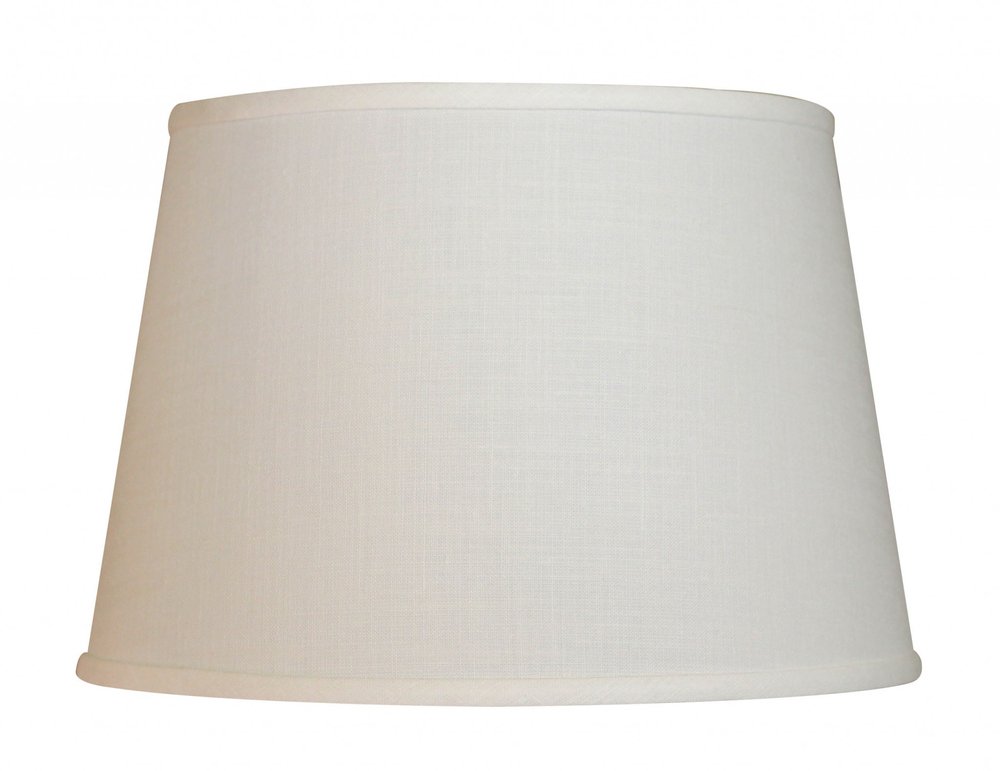 White Linen Empire Lamp Shade on a white background