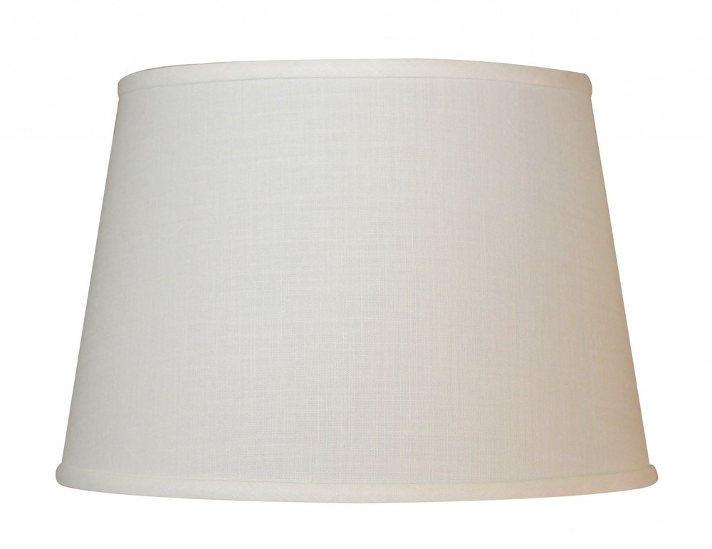 White Linen Empire Lamp Shade on a white background
