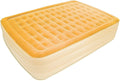 Dreamy Golden Inflatable Queen Size Air Mattress on a white background