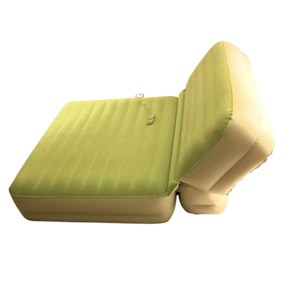 Incline Adjustable Moss Green Inflatable Queen Size Air Mattress