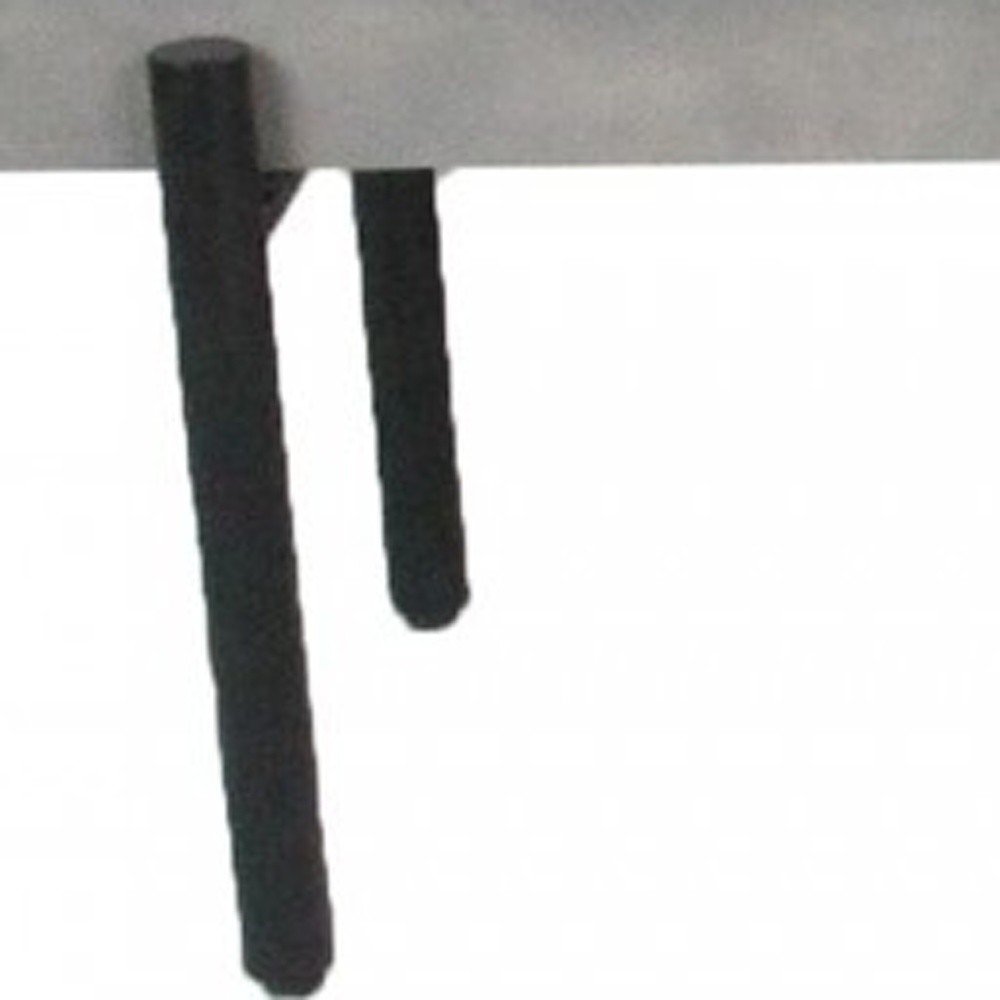 63" Gray and Black Concrete Dining Bench on a white background
