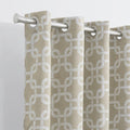 84” Sand Interlock Pattern Window Curtain Panel close-up detail