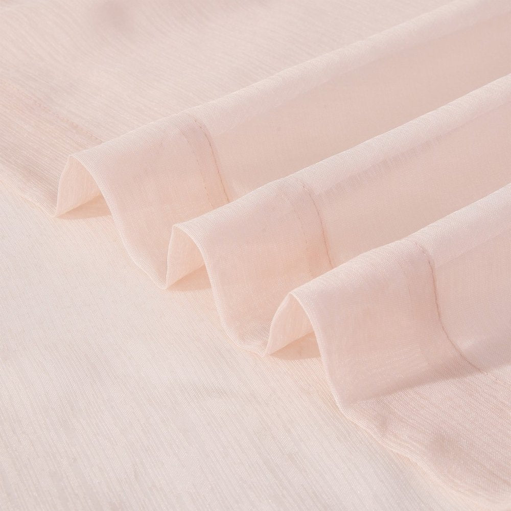 Set of Two 84" Blush Solid Modern Window Panels close-up detail
