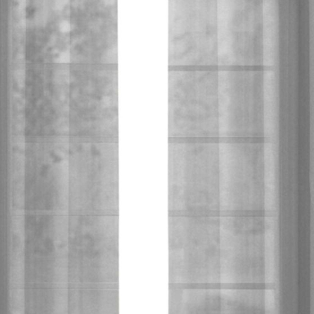 Set of Two 84" Silver Solid Modern Window Panels on a white background