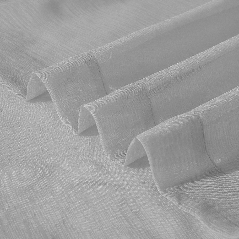 Set of Two 84" Silver Solid Modern Window Panels close-up detail