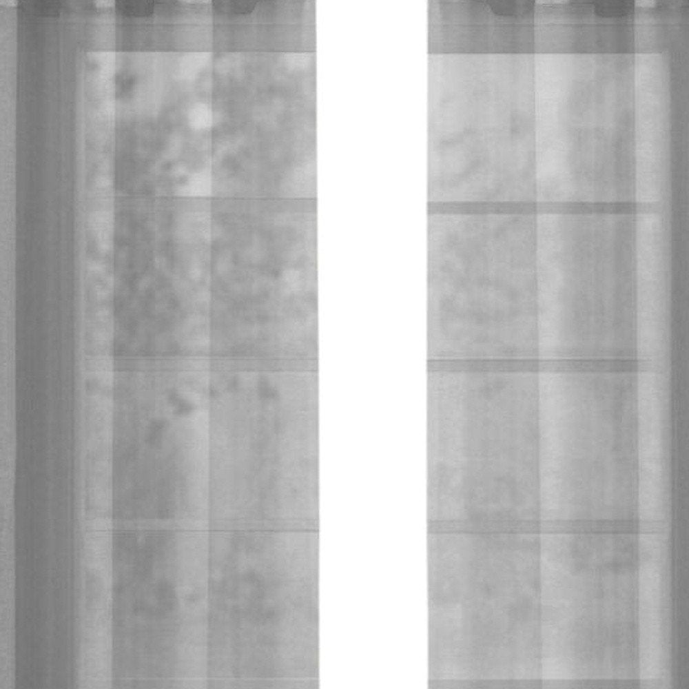 Set of Two 84" Silver Solid Modern Window Panels on a white background