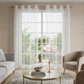 Set of Two 84"  White Solid Modern Window Panels