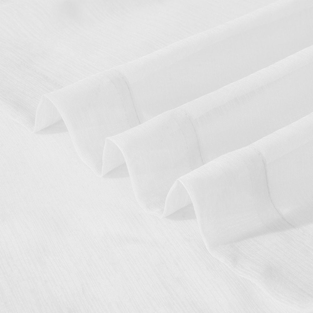 Set of Two 84" White Solid Modern Window Panels on a white background