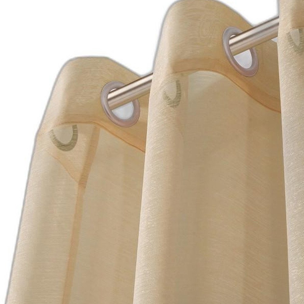 Set of Two 84" Tan Solid Modern Window Panels