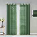 Set of Two 84" Sage Solid Modern Window Panels on a white background