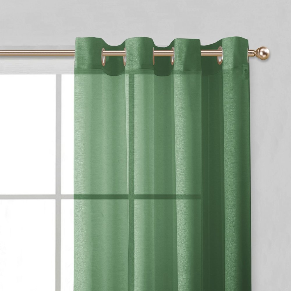 Set of Two 84" Sage Solid Modern Window Panels close-up detail